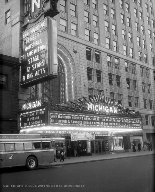 Michigan Theatre - Old Pic From Wayne State Library